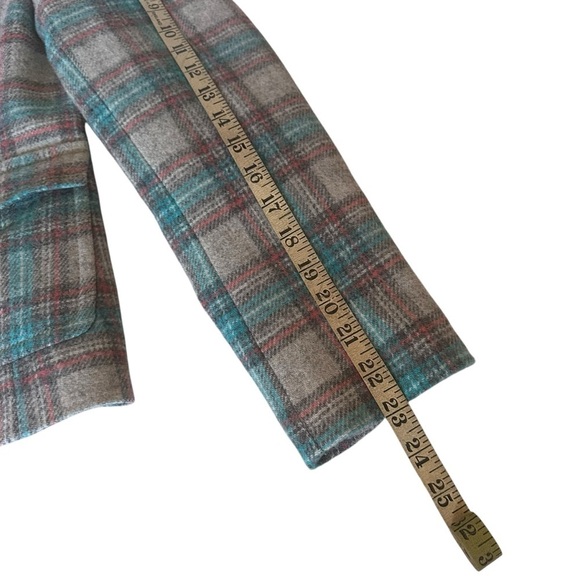 TALBOTS SHETLAND ABERDEEN PASTEL PLAID WOOL BLEND BLAZER SIZE 8 - Picture 13 of 14